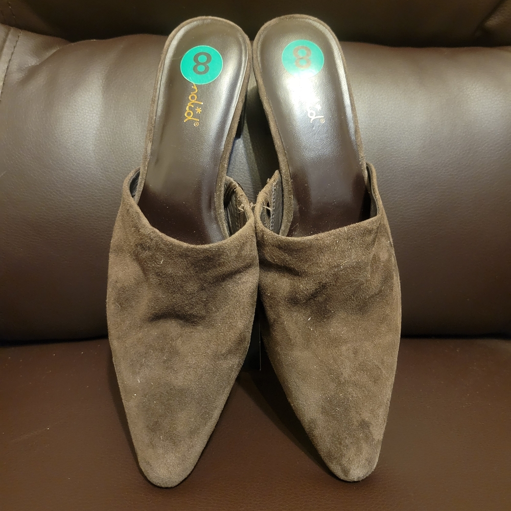 Brown Suede Women's Mules